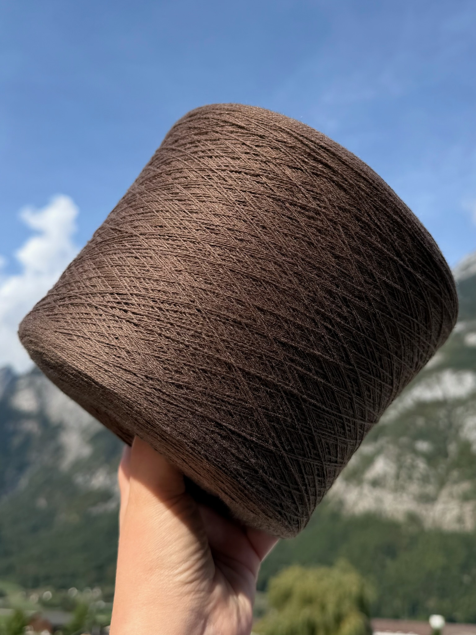 Biagioli Modesto Art. Cashmere Yak Seta Nm 2/28 col. Taupenbraun foto 3